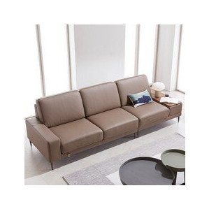 다우닝 홀인원 전체 가죽 4인용 소파 (색상:그레이)